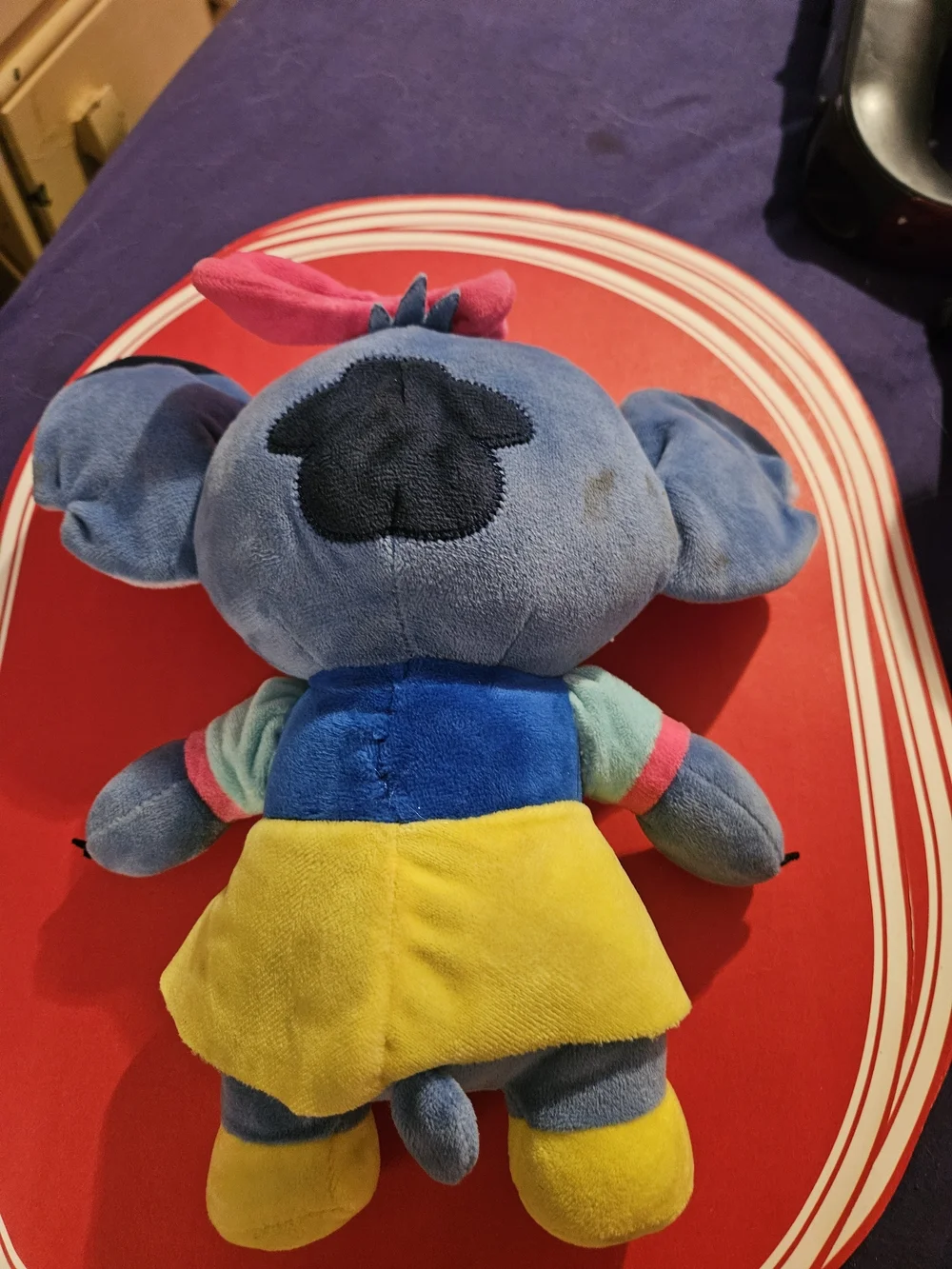 Blue and Yellow Plush Stitch-Inspired Stuffed Toy by